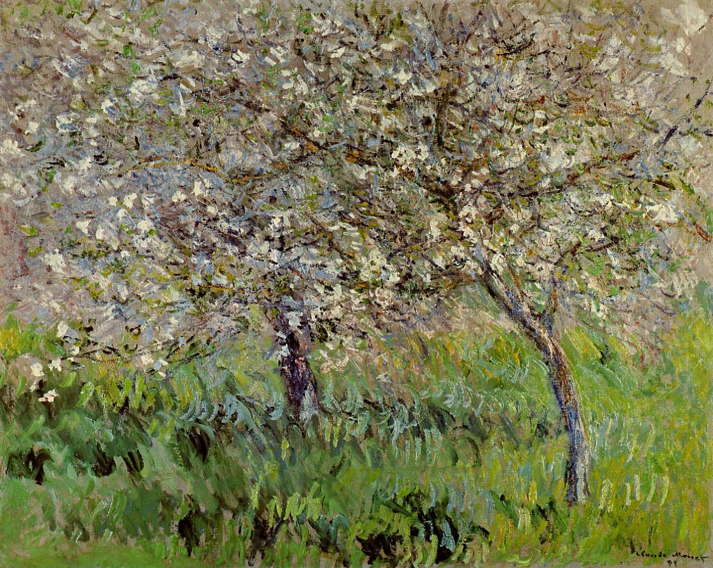 Claude Monet、Pommiers en Fleurs File:Claude Monet - Pommiers en fleurs (1872).jpg